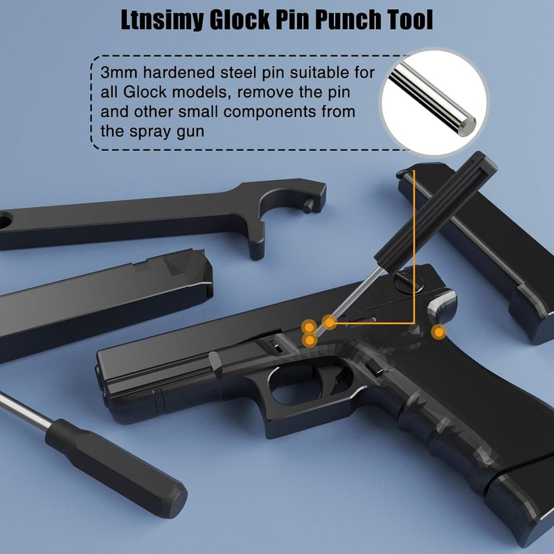 Ltnsimy Tool Kit for Glock with Storage Bag, Front Sight Remove Pin Punch Magazine Disassembly Tool for Glock 17 19 19x 26 27 43 43x Accessories - Image 3